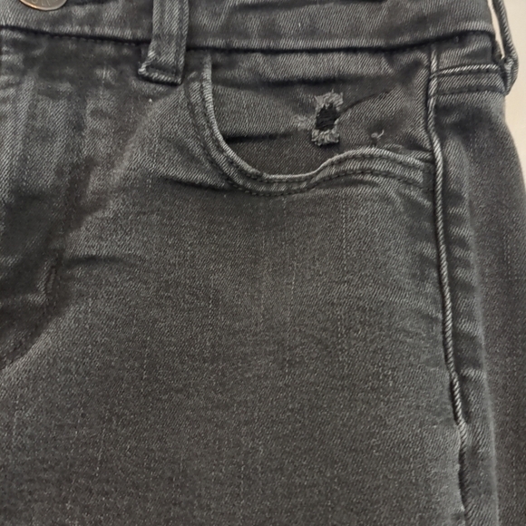 American Eagle Jeans Women's 26 Distressed Black Skinny Jeans Thrashed Skater - Picture 4 of 10